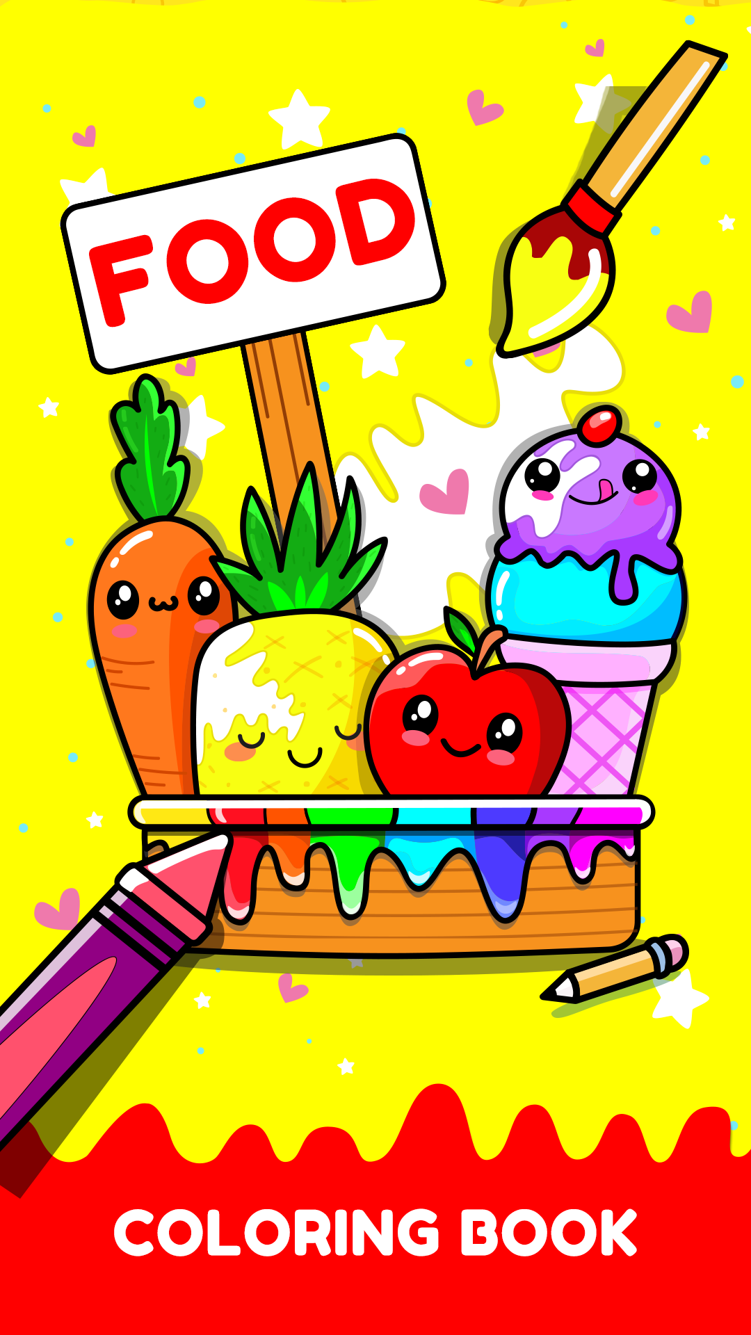 اسکرین شات 1 بازی Fruits Coloring- Food Coloring