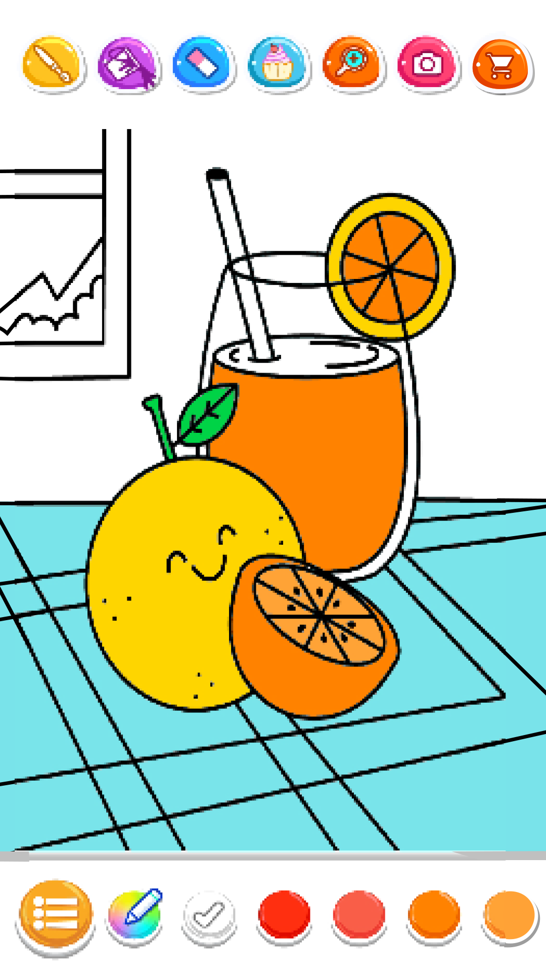 اسکرین شات 8 بازی Fruits Coloring- Food Coloring