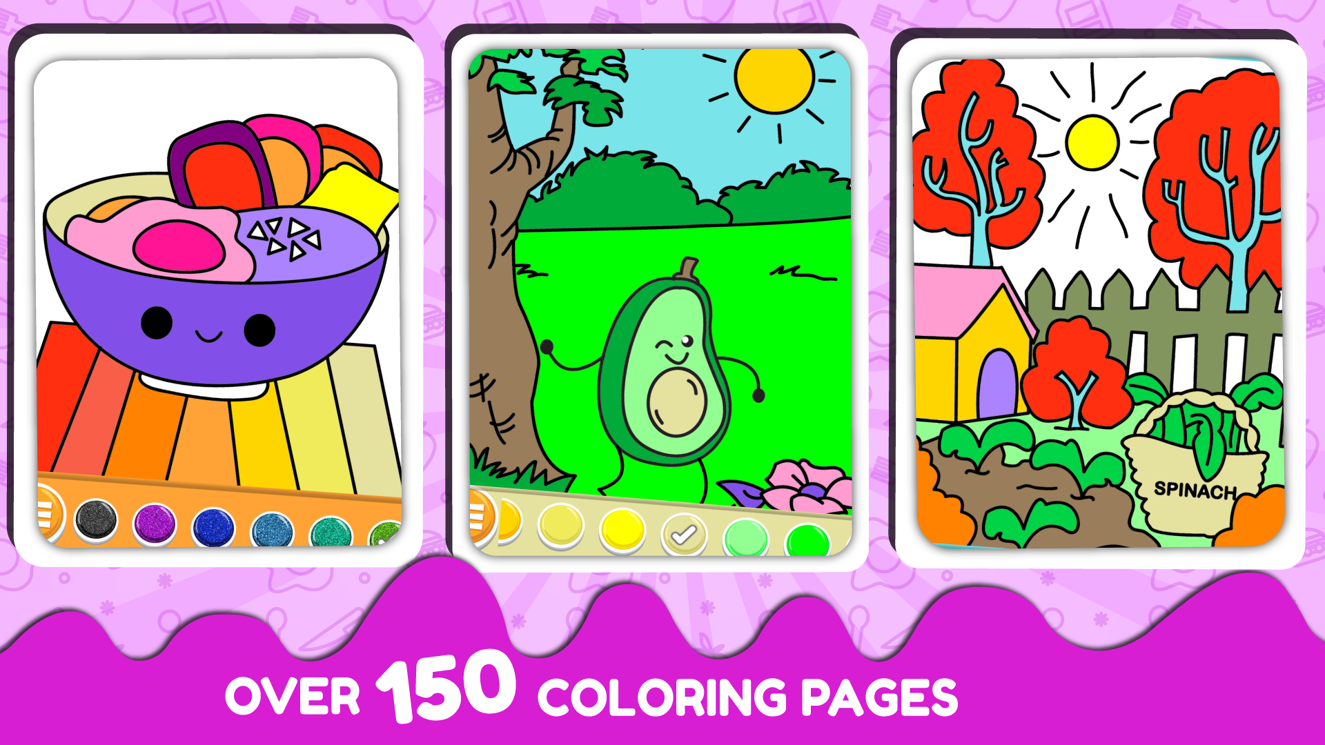 اسکرین شات 7 بازی Fruits Coloring- Food Coloring