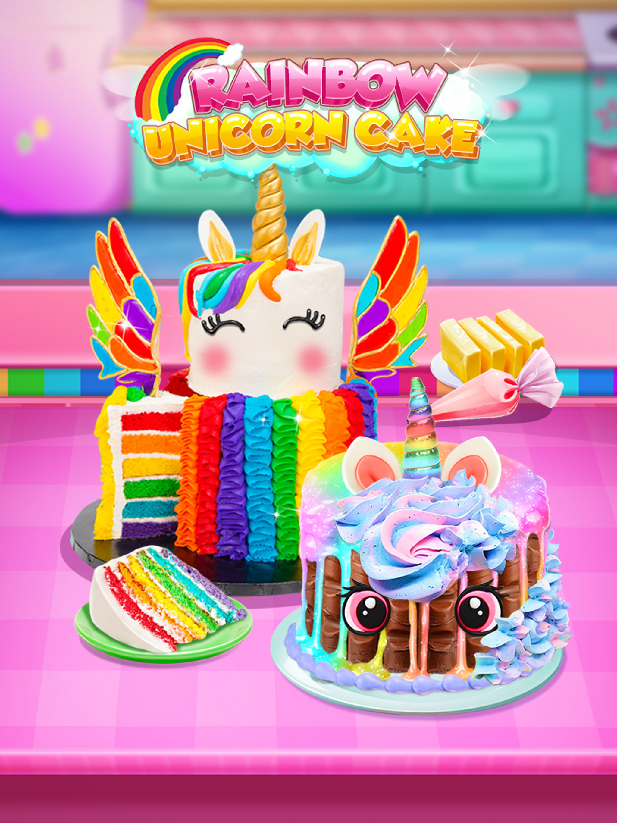 اسکرین شات 4 بازی Rainbow Unicorn Cake