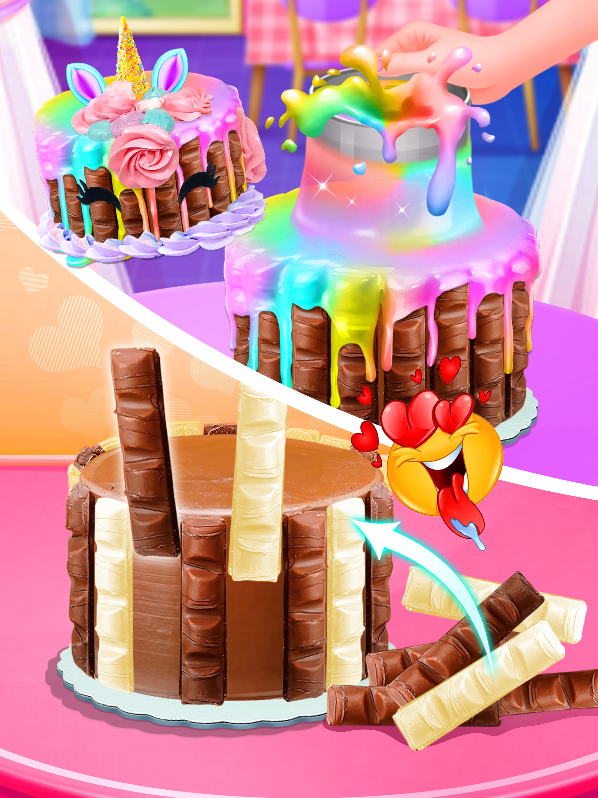 اسکرین شات 5 بازی Rainbow Unicorn Cake