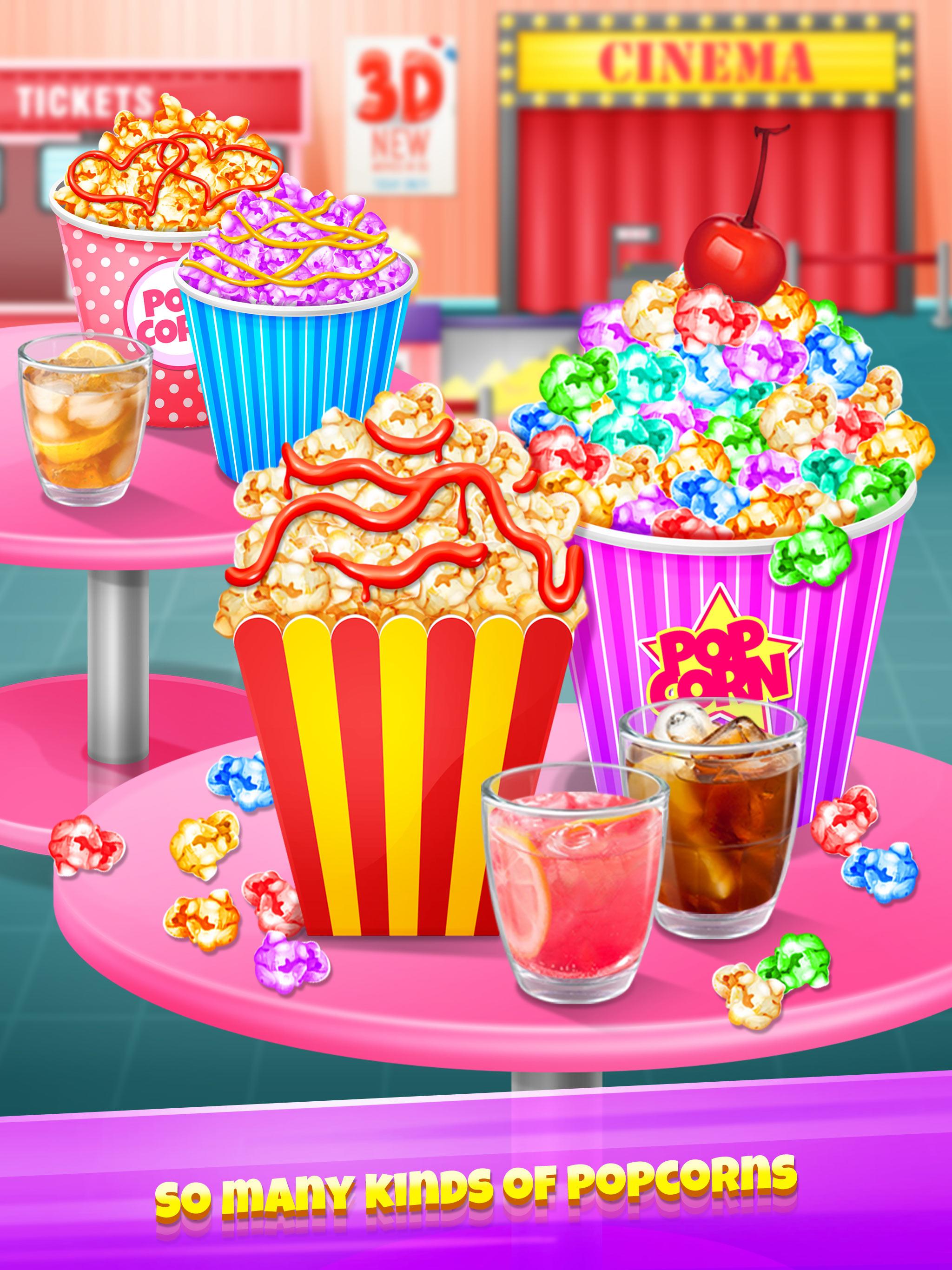 اسکرین شات 1 بازی Popcorn Maker - Rainbow Food