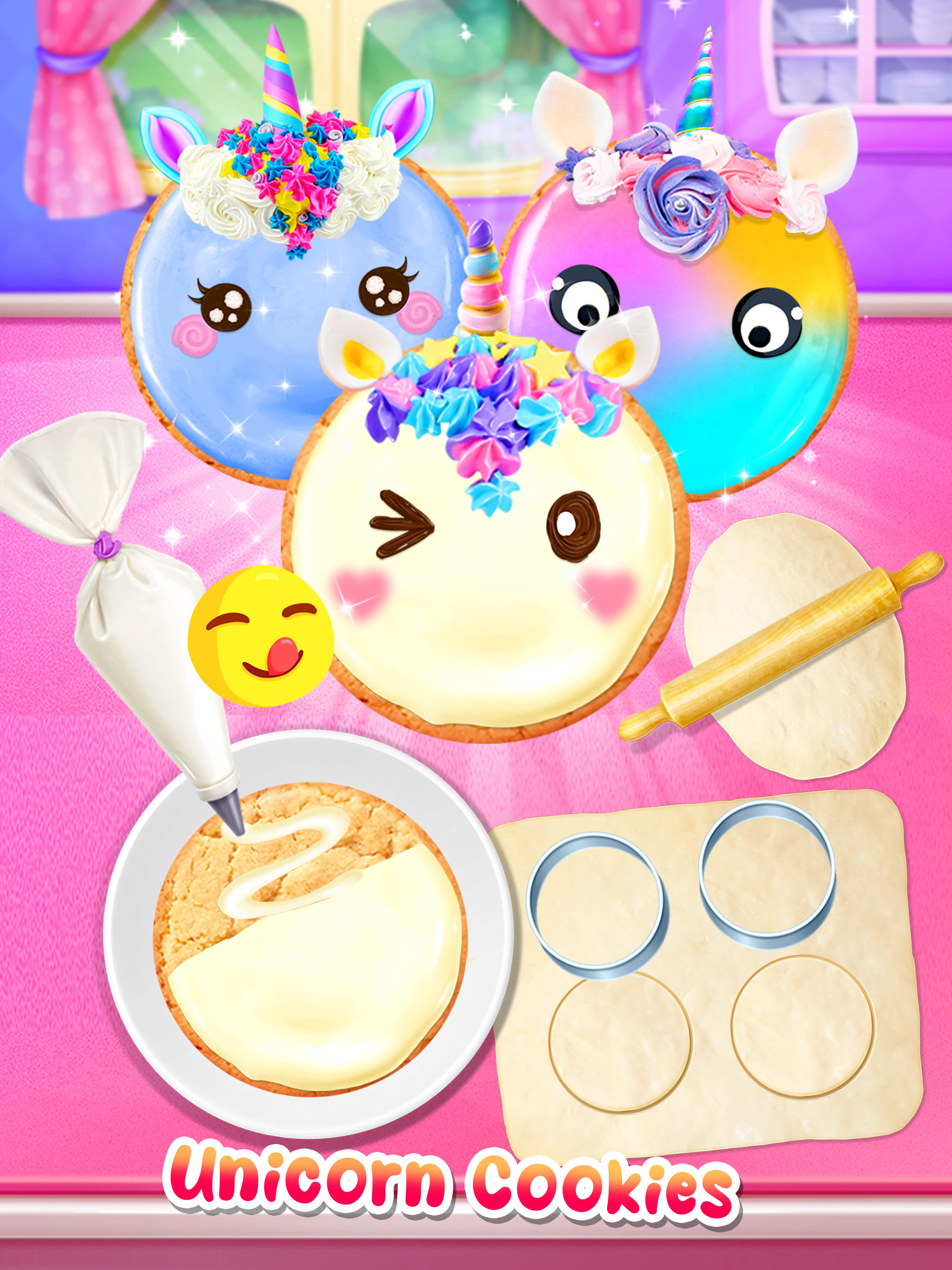 اسکرین شات 2 بازی Unicorn Rainbow Cookies