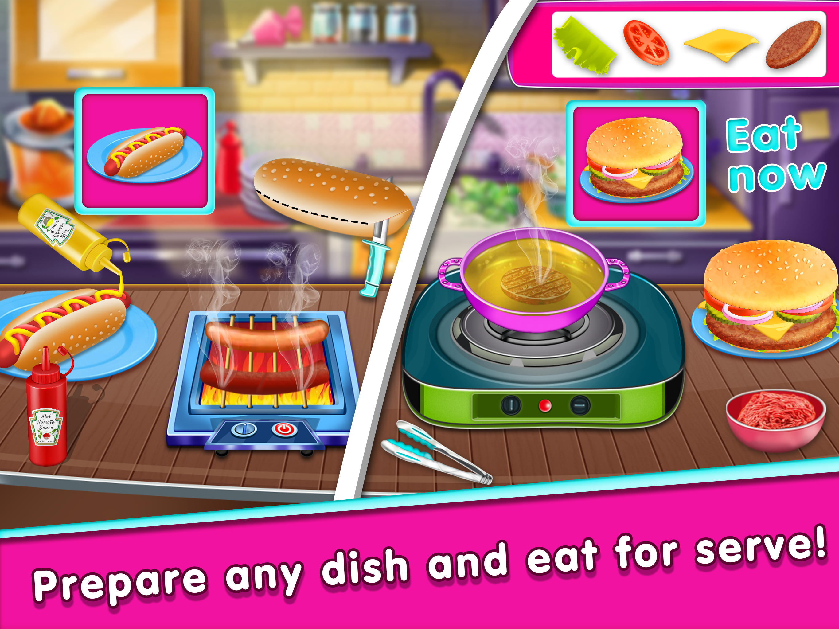 اسکرین شات 1 بازی Fast food cooking games