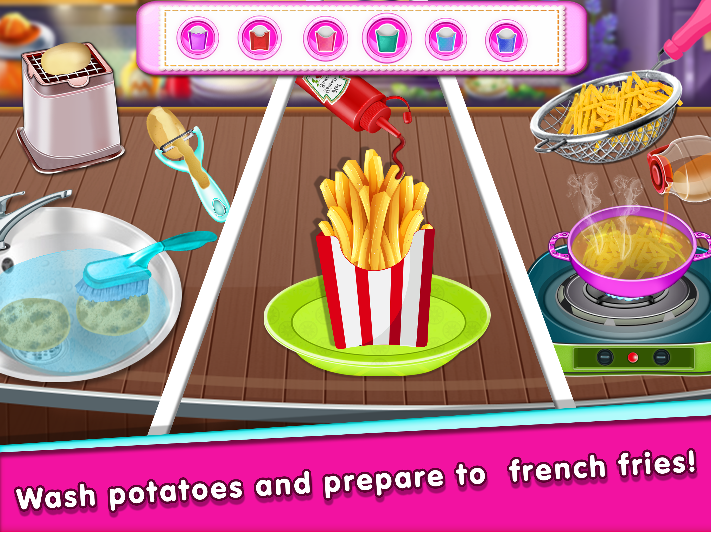 اسکرین شات 6 بازی Fast food cooking games