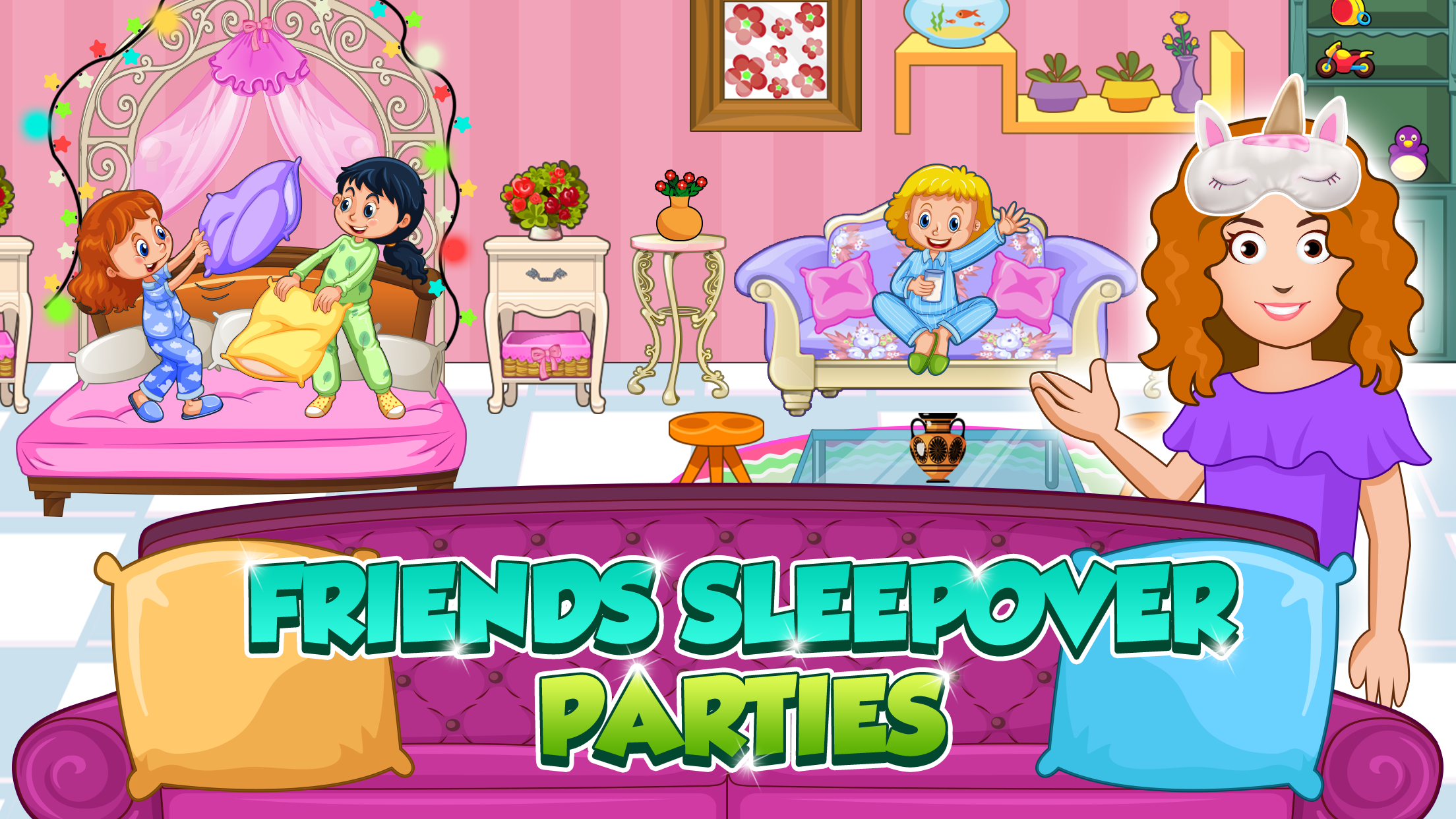 اسکرین شات 2 بازی My Home City Pajama Party