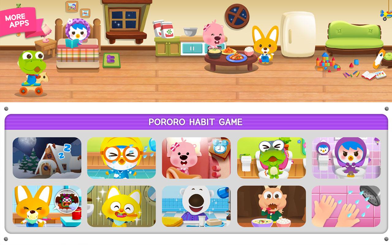 اسکرین شات 2 برنامه Pororo Habit - Kids Game