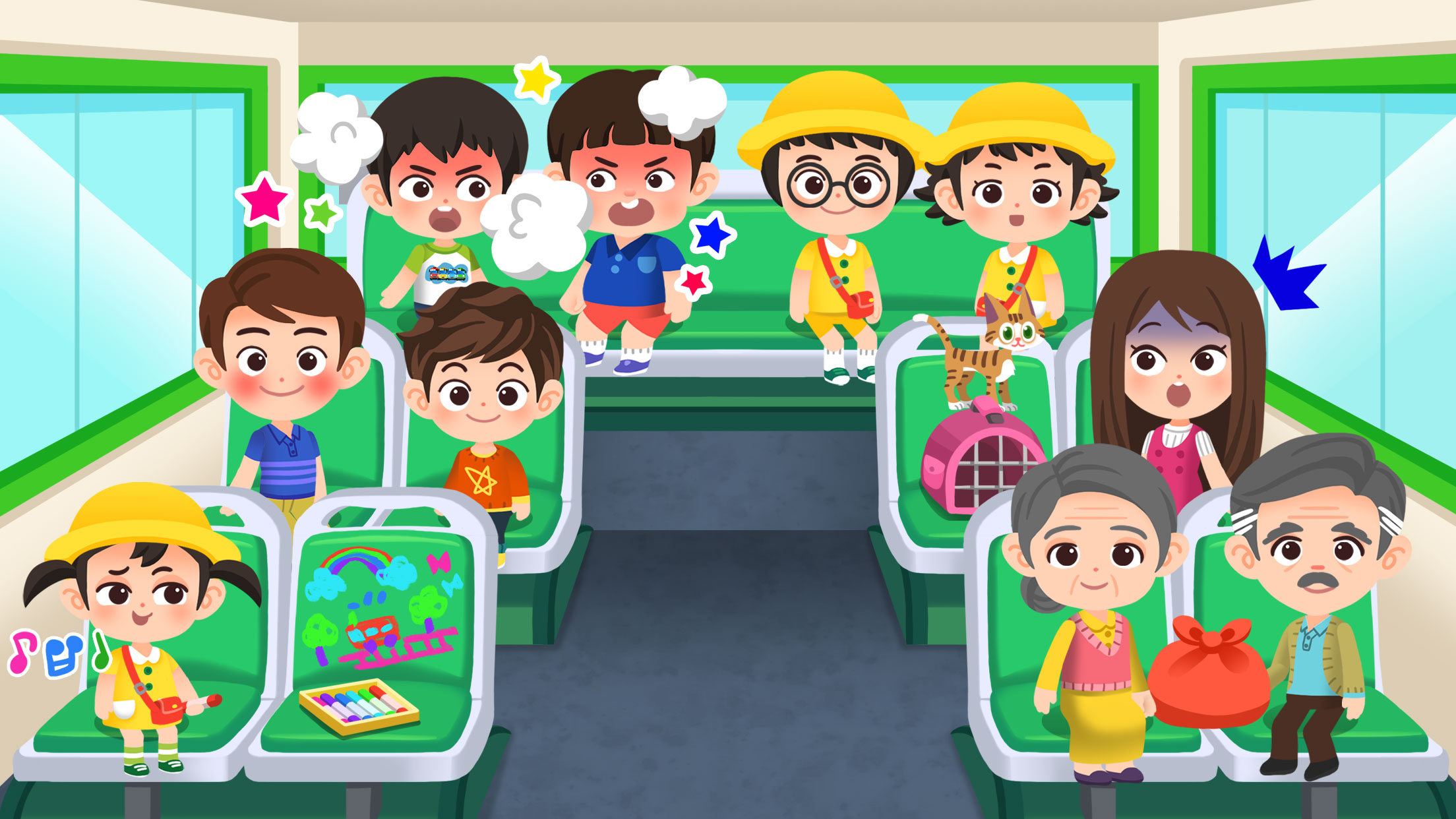 اسکرین شات 4 برنامه Tayo Bus Game - Bus Driver Job