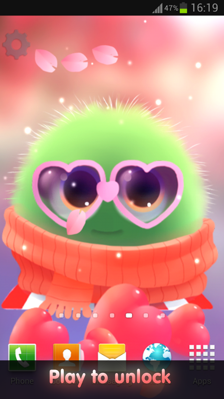 اسکرین شات 4 برنامه Fluffy Chu Live Wallpaper