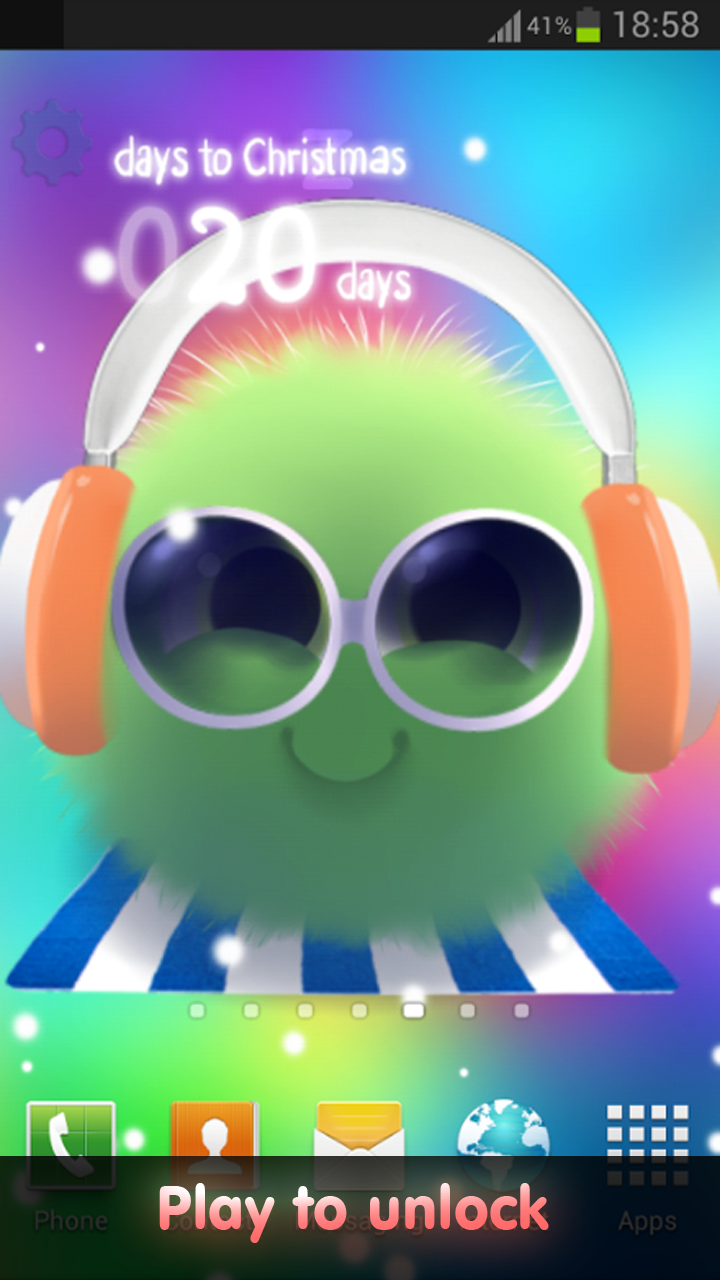 اسکرین شات 6 برنامه Fluffy Chu Live Wallpaper