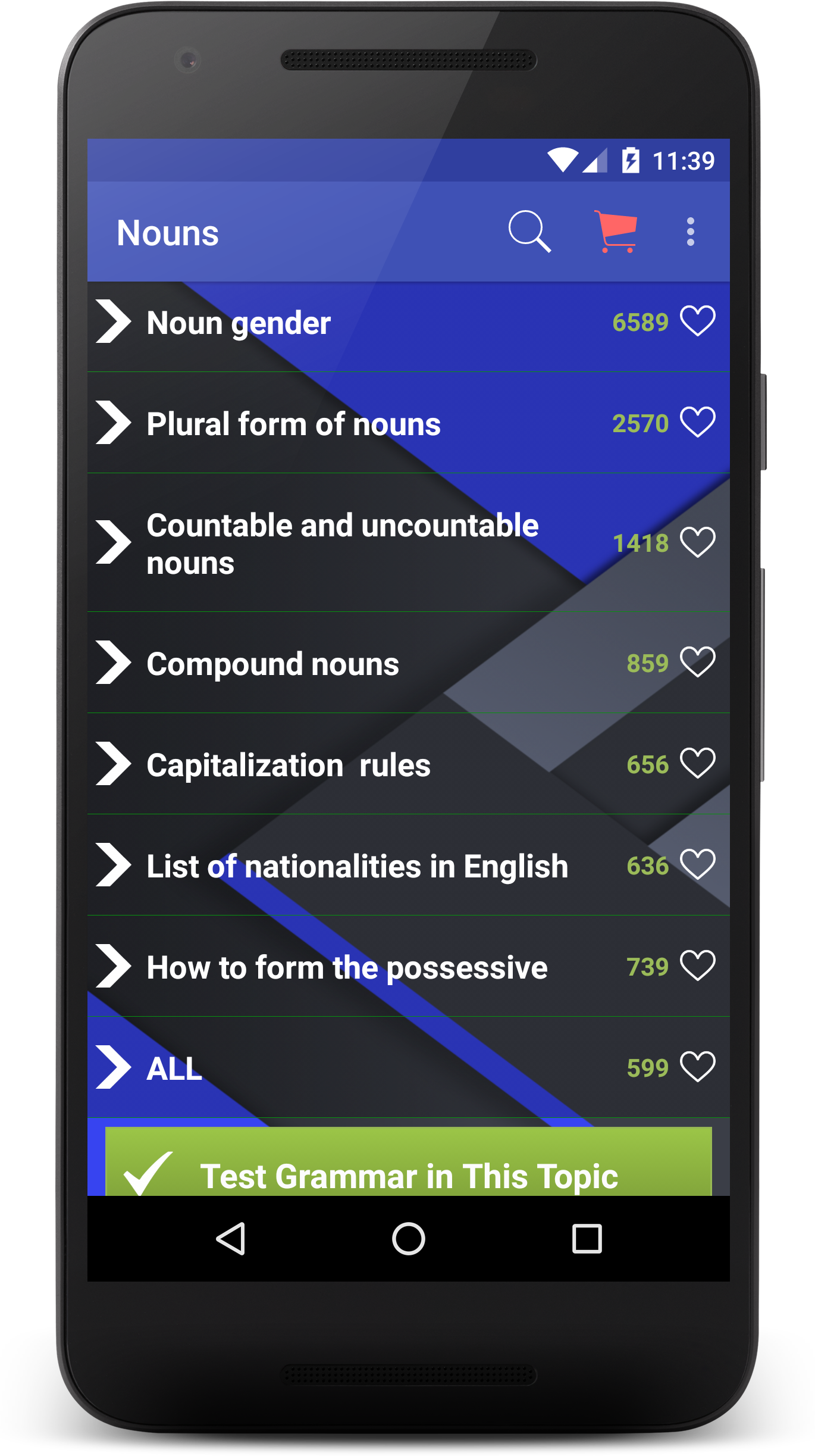 اسکرین شات 2 برنامه English Grammar