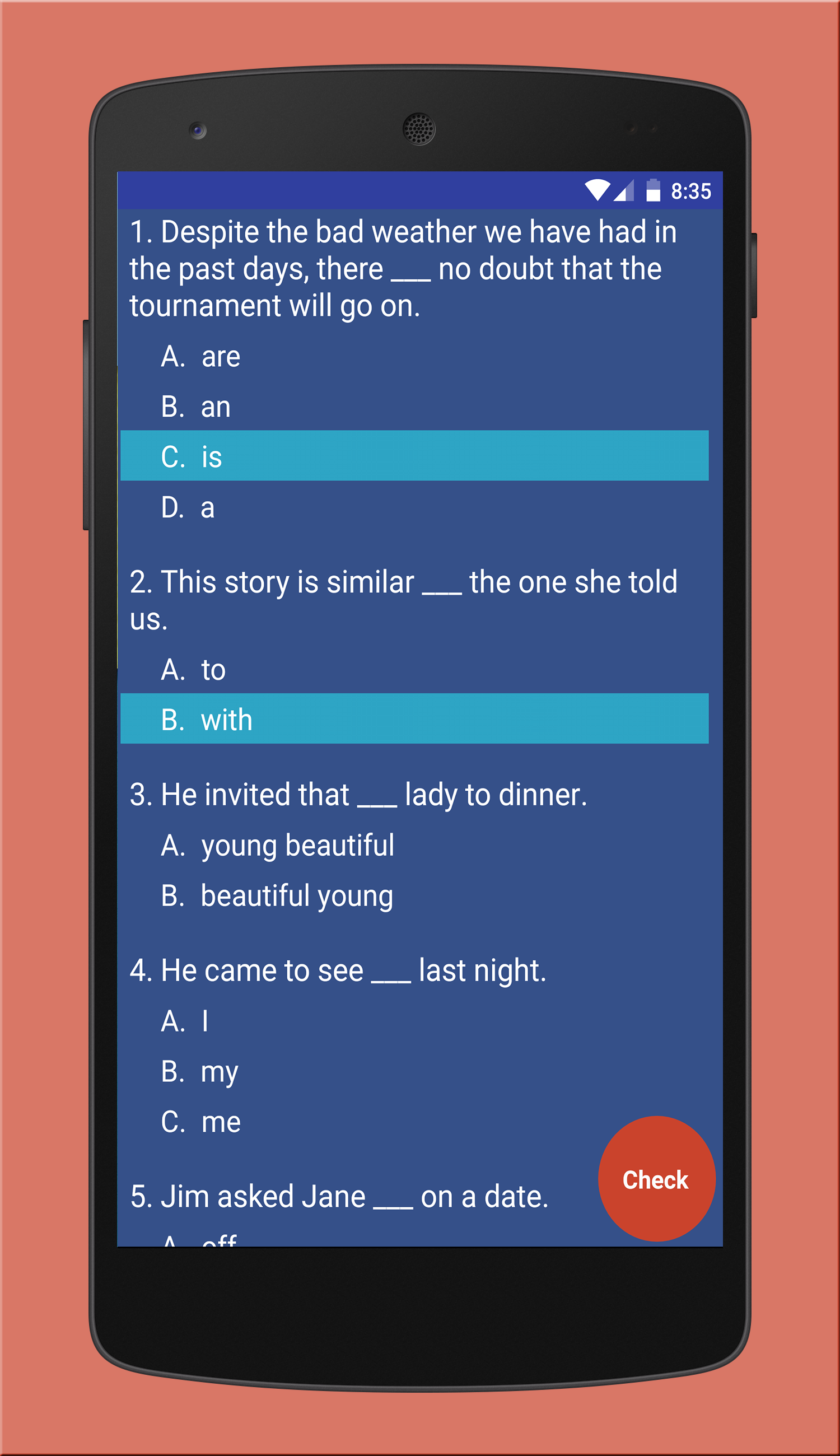 اسکرین شات 5 برنامه English Grammar