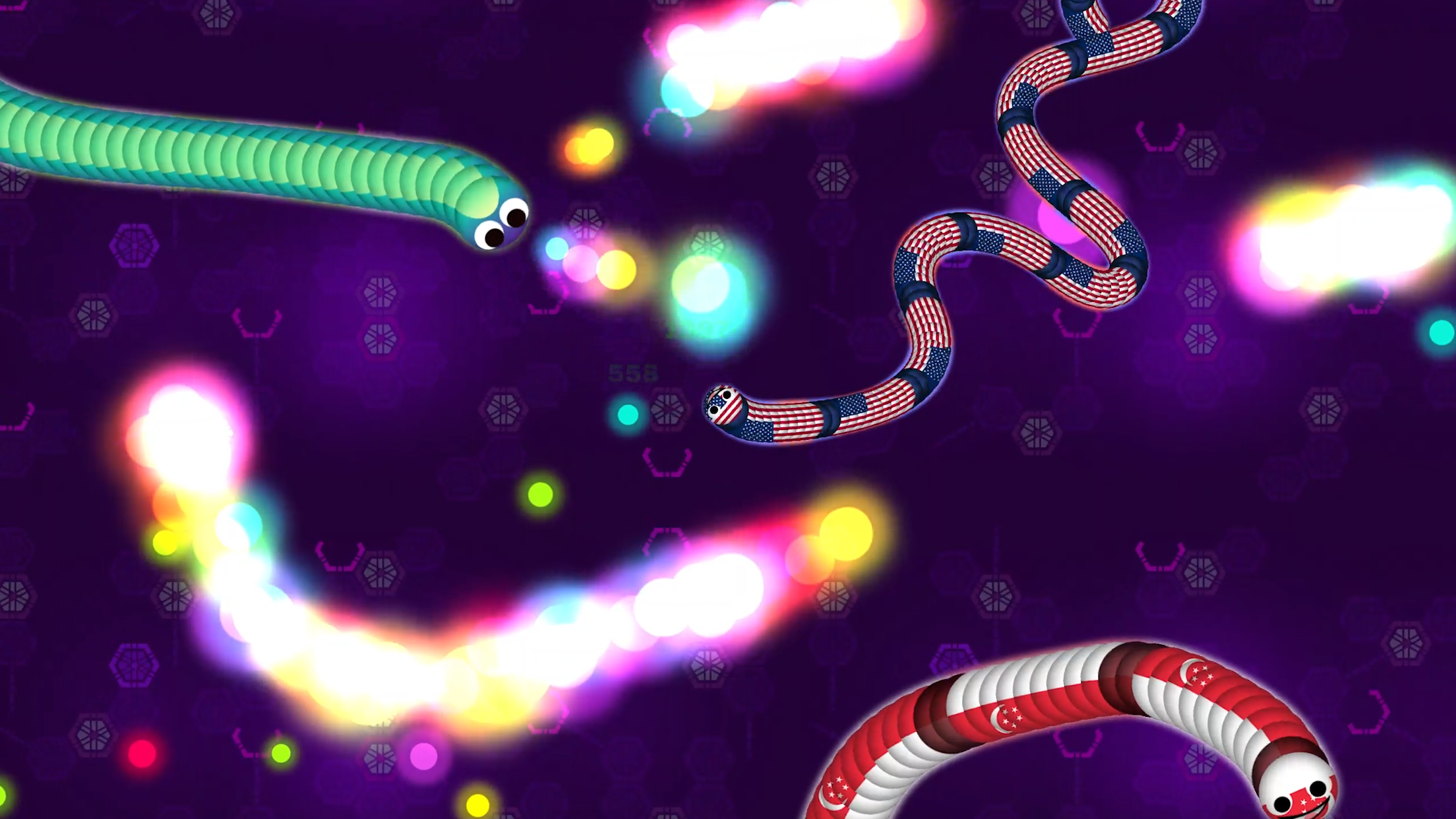 اسکرین شات 1 بازی Worm.io - Snake & Worm IO Game