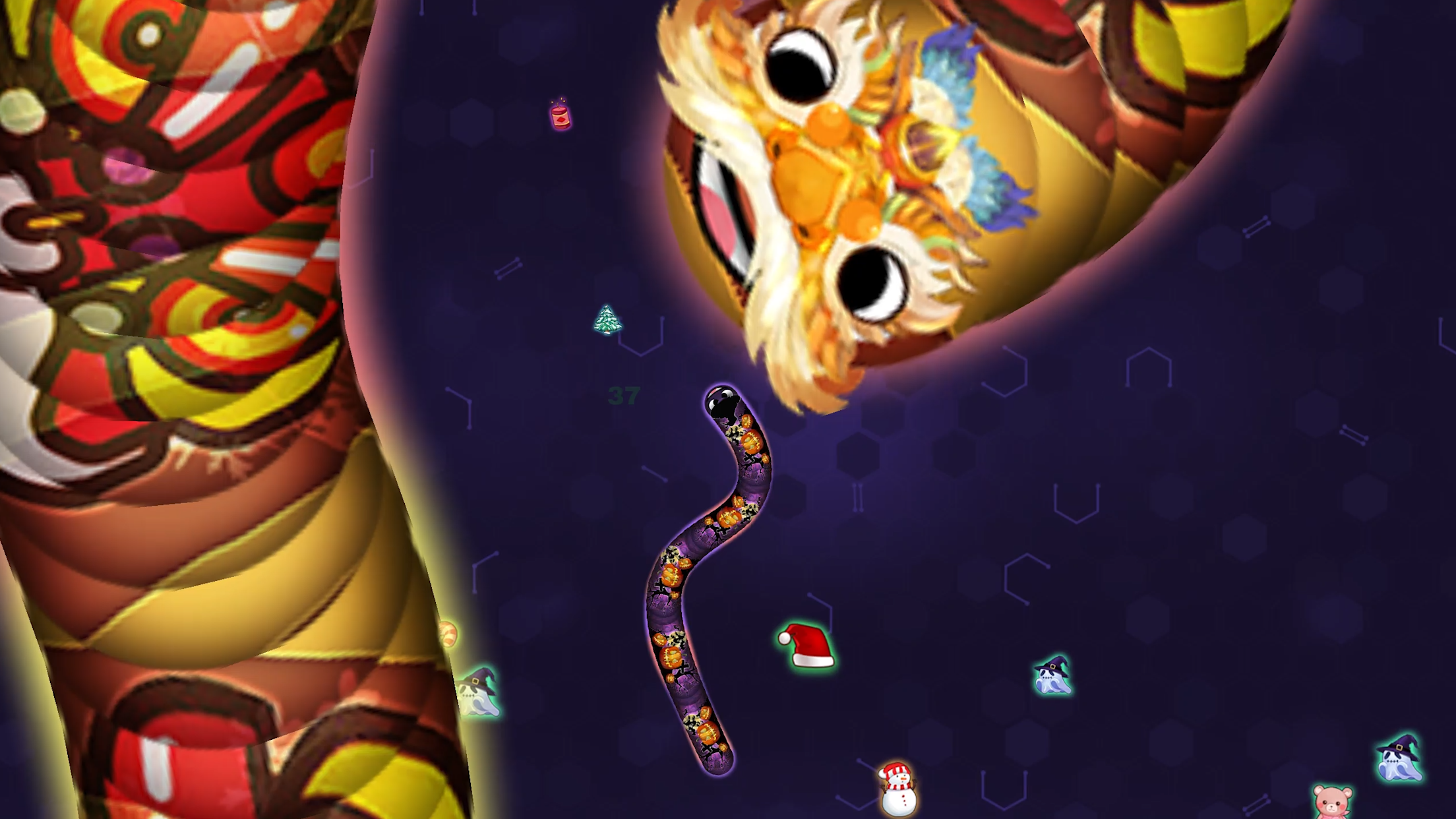 اسکرین شات 3 بازی Worm.io - Snake & Worm IO Game