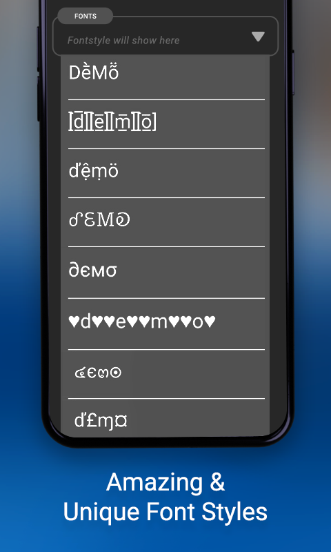 اسکرین شات برنامه Fancy Text - Decorative Fonts 2