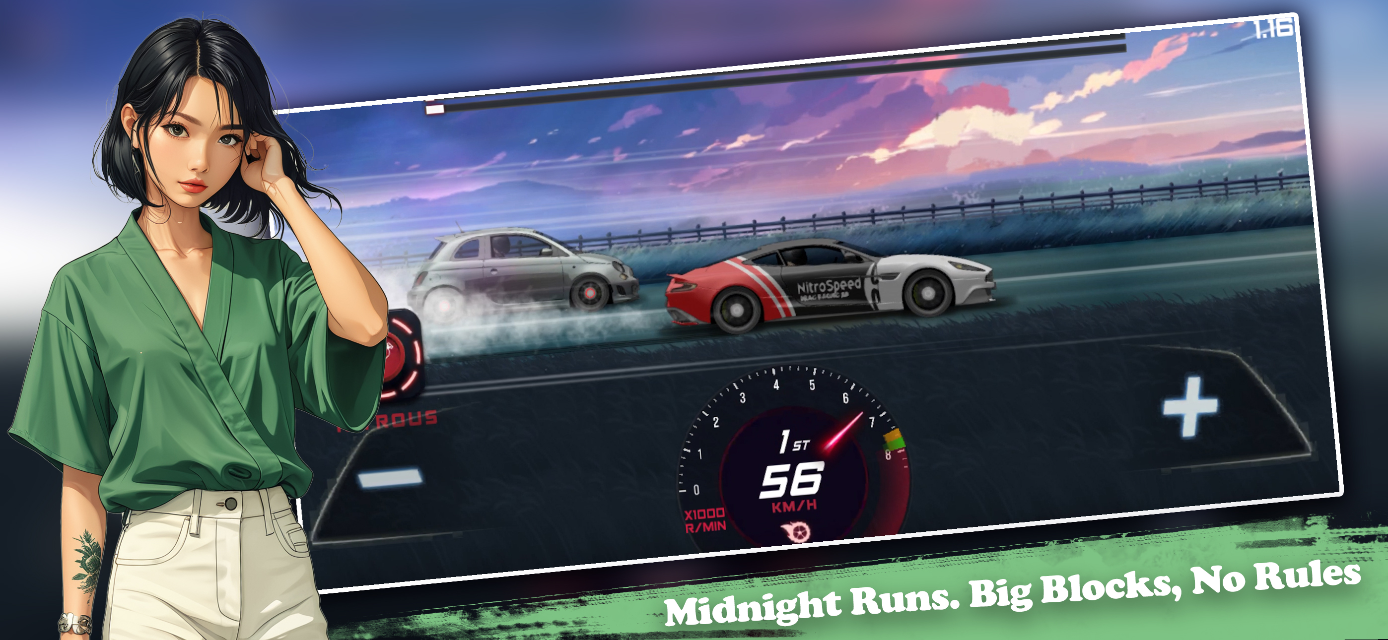 اسکرین شات 7 بازی Nitro Speed: Crew Drag Race NS