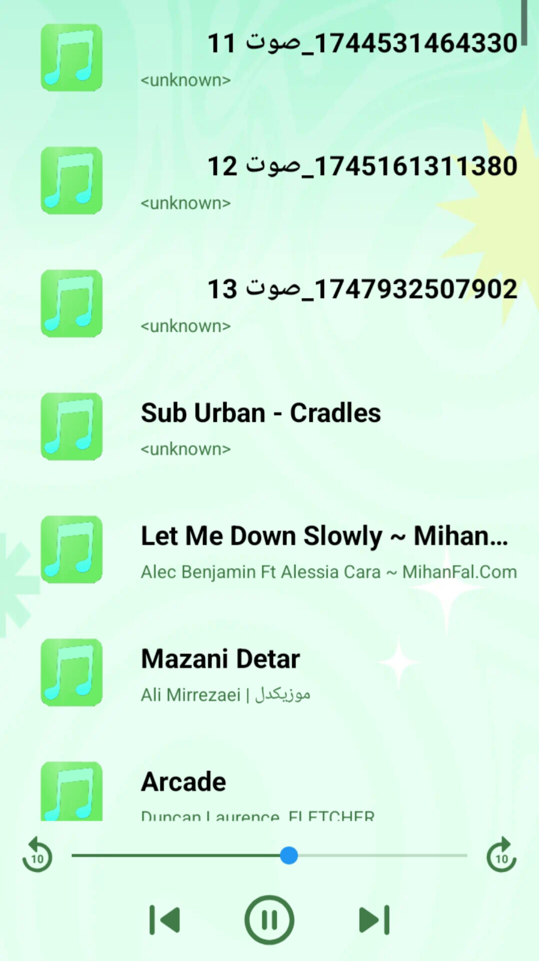 اسکرین شات 3 برنامه ‏موزیک پلیر