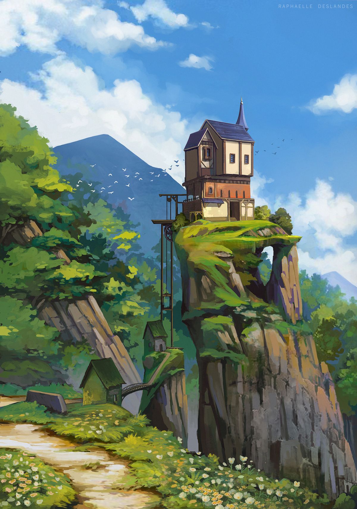 اسکرین شات 1 برنامه Anime Scenery Wallpaper