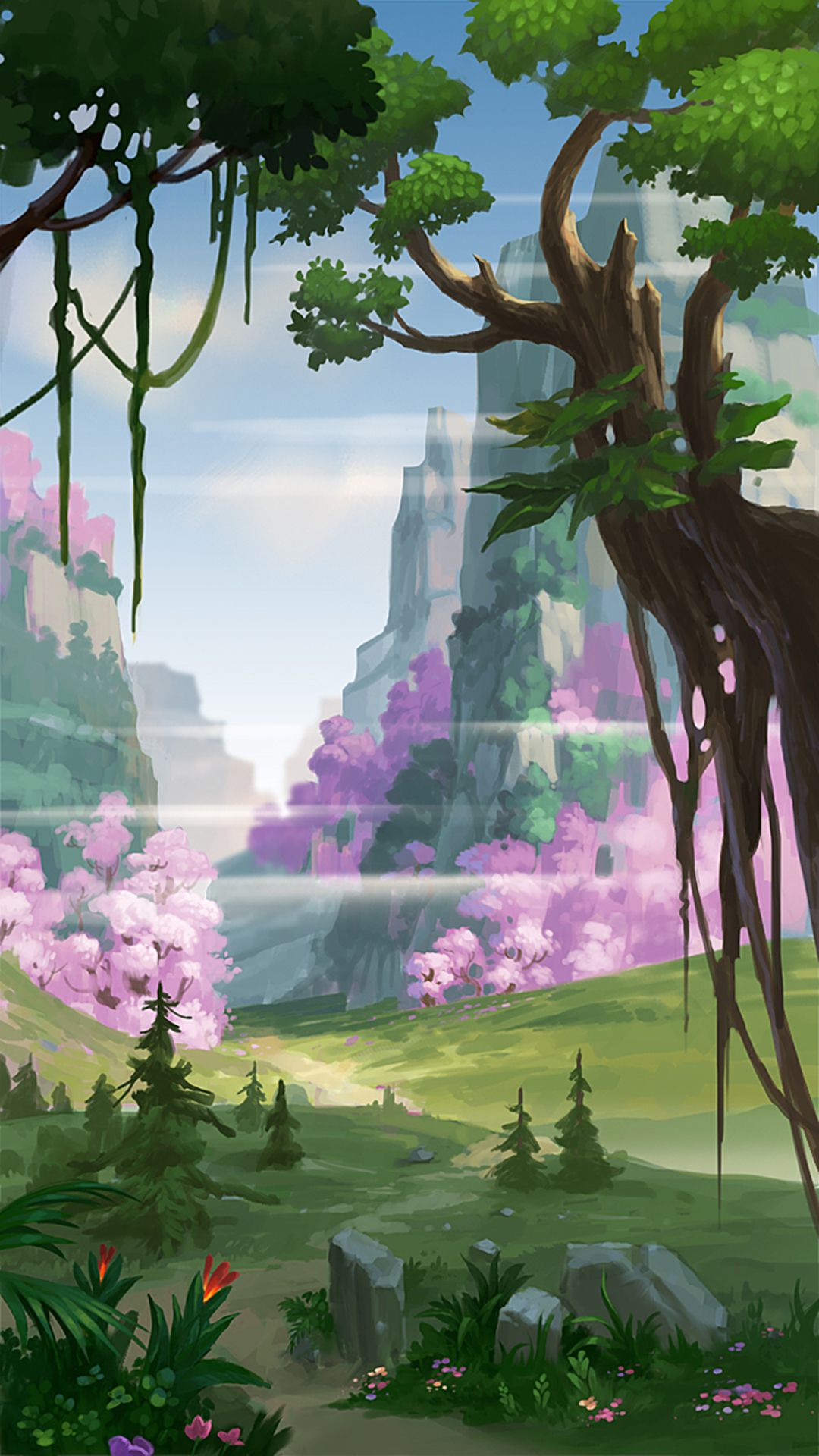 اسکرین شات 3 برنامه Anime Scenery Wallpaper