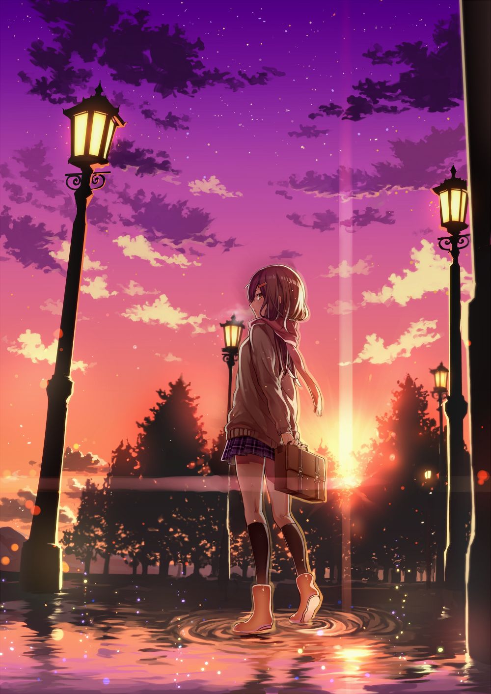 اسکرین شات 8 برنامه Anime Scenery Wallpaper