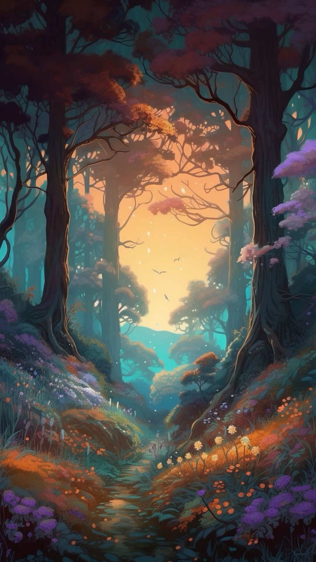 اسکرین شات 2 برنامه Forest Wallpaper HD