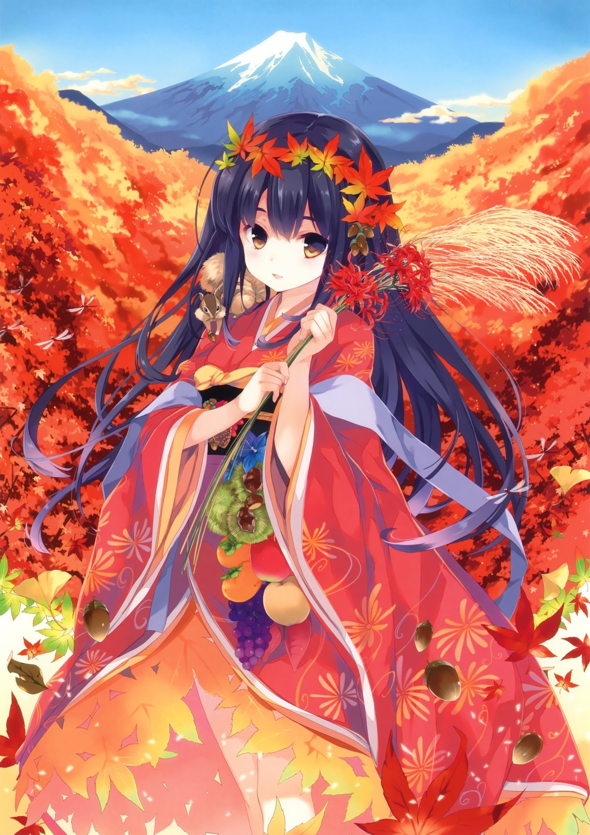 اسکرین شات 2 برنامه Kimono Anime Girl Wallpaper