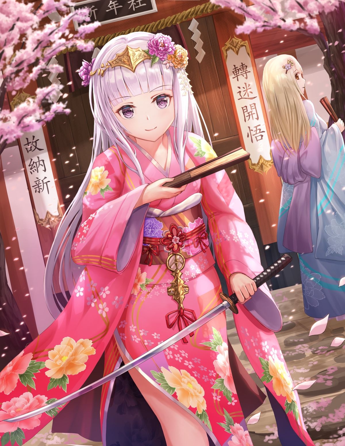اسکرین شات 6 برنامه Kimono Anime Girl Wallpaper