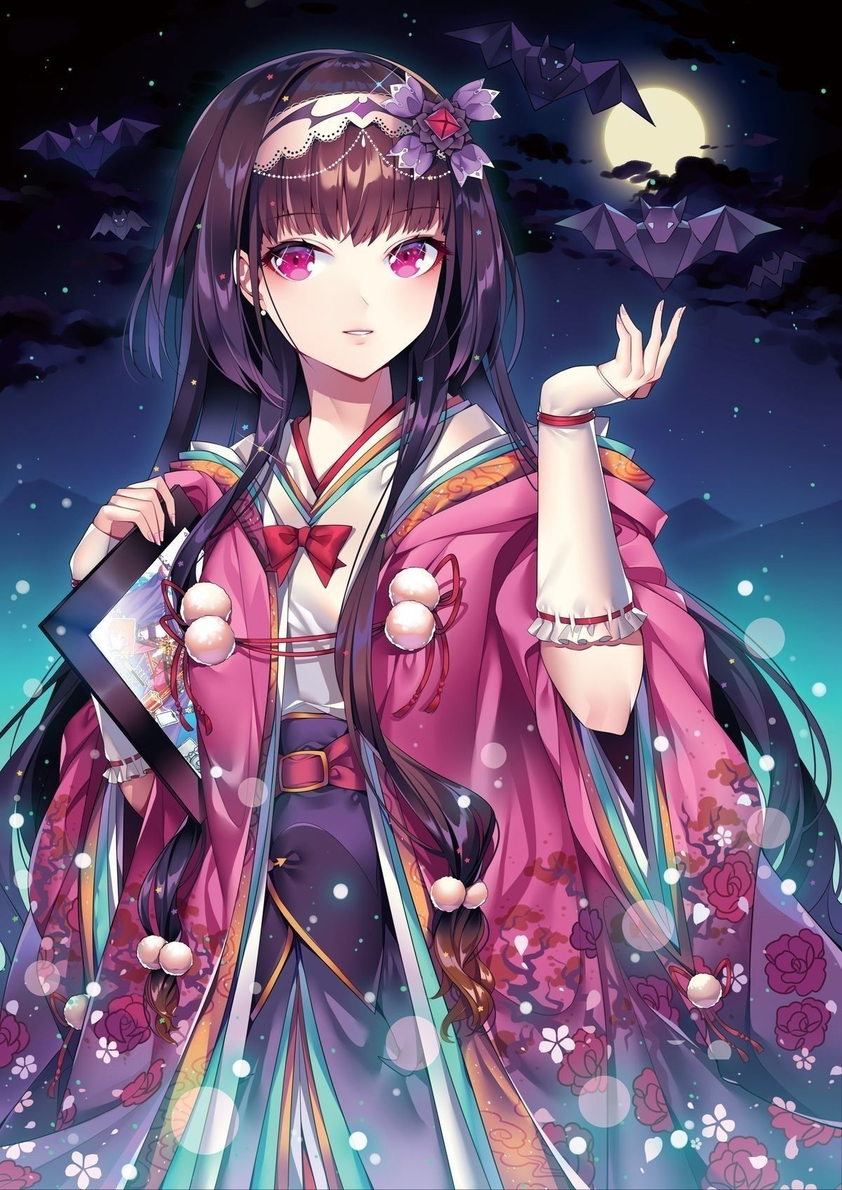 اسکرین شات 5 برنامه Kimono Anime Girl Wallpaper