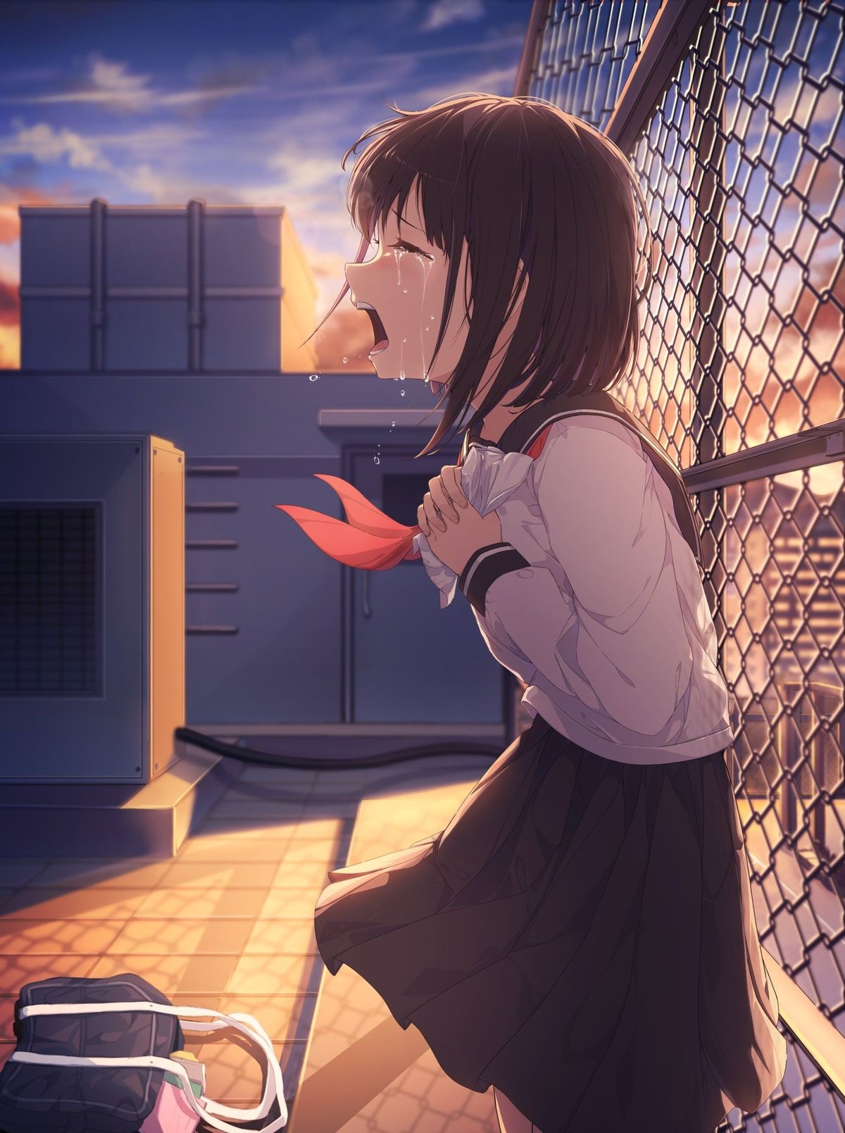 اسکرین شات 2 برنامه Sad Anime Wallpaper HD