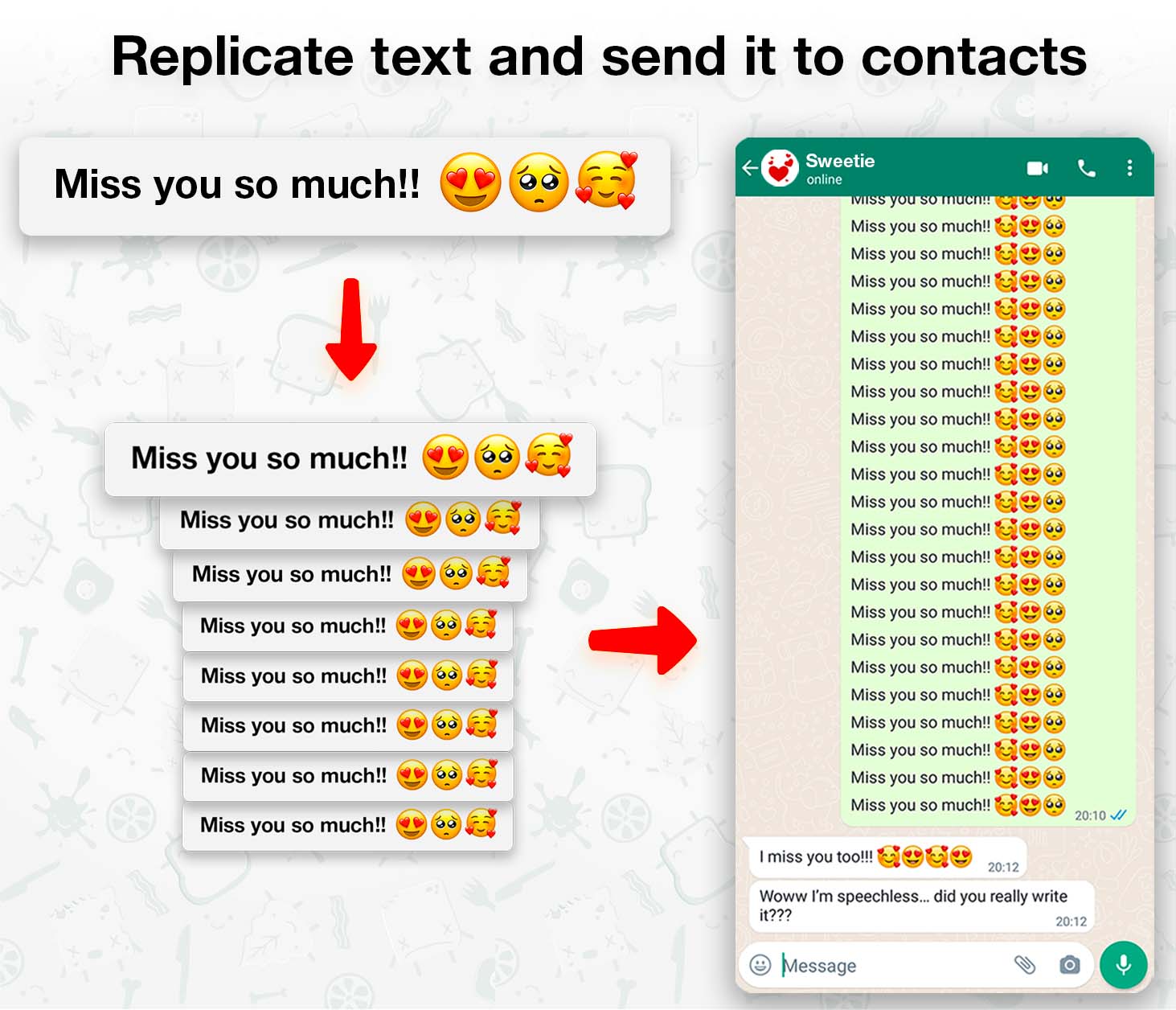 اسکرین شات 1 برنامه Text Repeater
