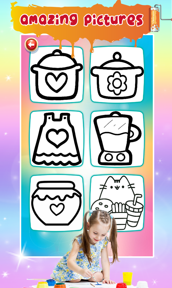اسکرین شات 2 برنامه Kitchen Tools Coloring Book