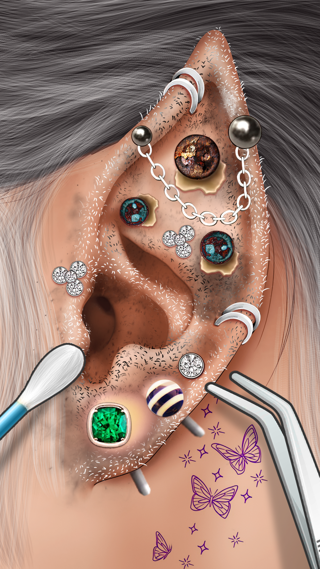 اسکرین شات 3 بازی Ear Salon ASMR Ear Wax& Tattoo