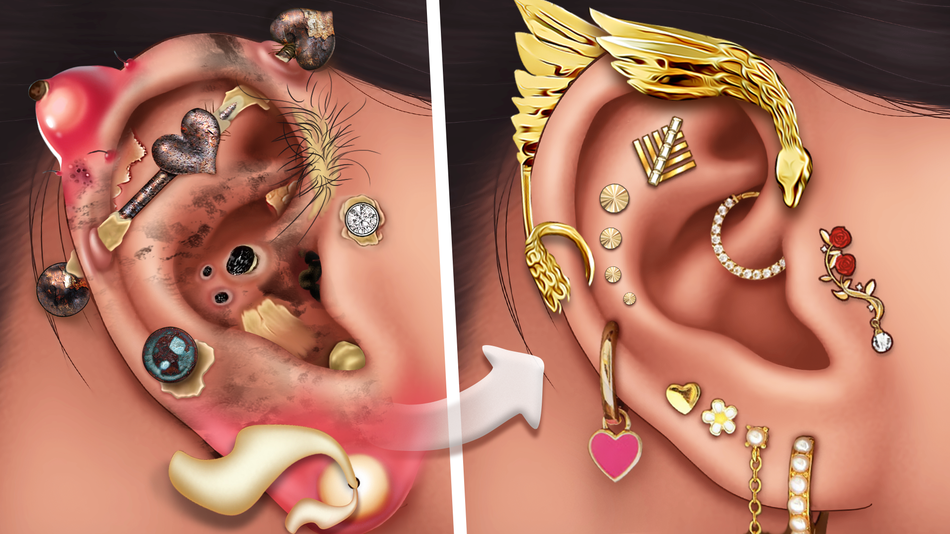 اسکرین شات 1 بازی Ear Salon ASMR Ear Wax& Tattoo