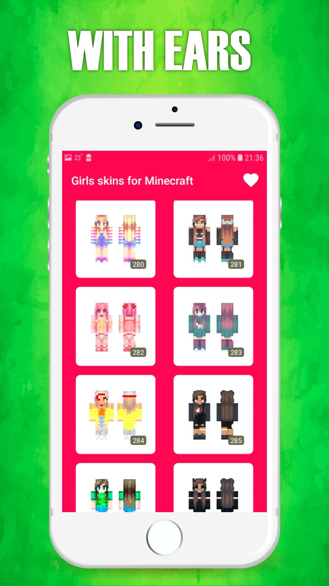 اسکرین شات 4 برنامه Girls Skins for Minecraft