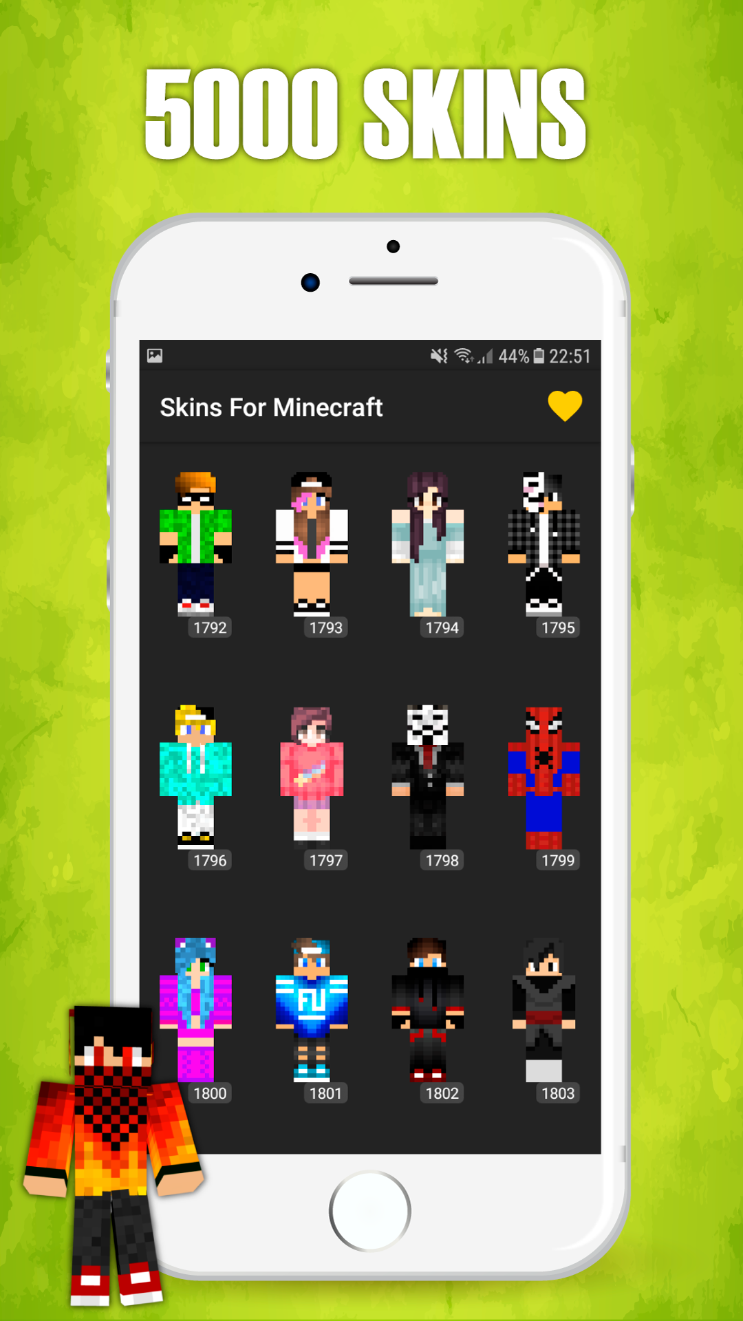 اسکرین شات 1 برنامه Skins for Minecraft PE