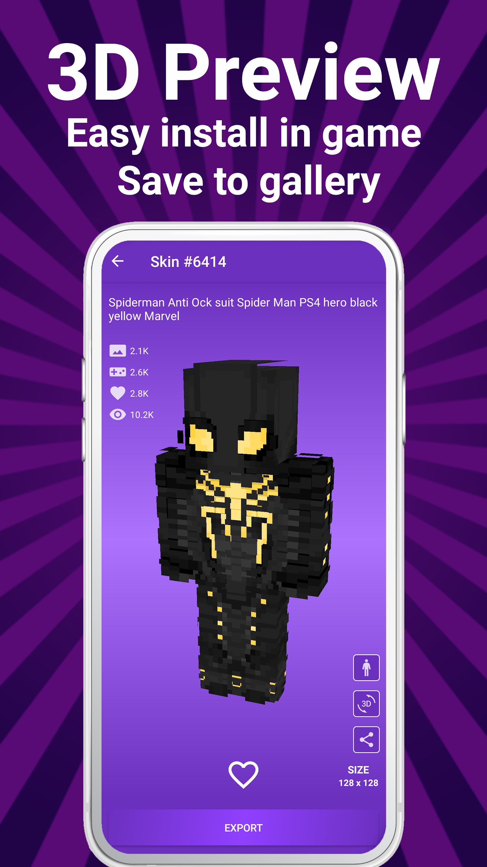 اسکرین شات 3 برنامه Boys Skins For Minecraft PE