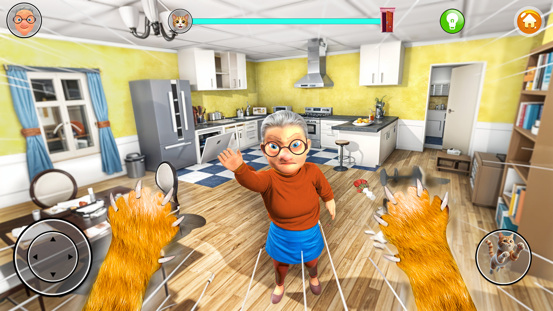 اسکرین شات 3 بازی Kitty vs Granny - Cat Sim 3D