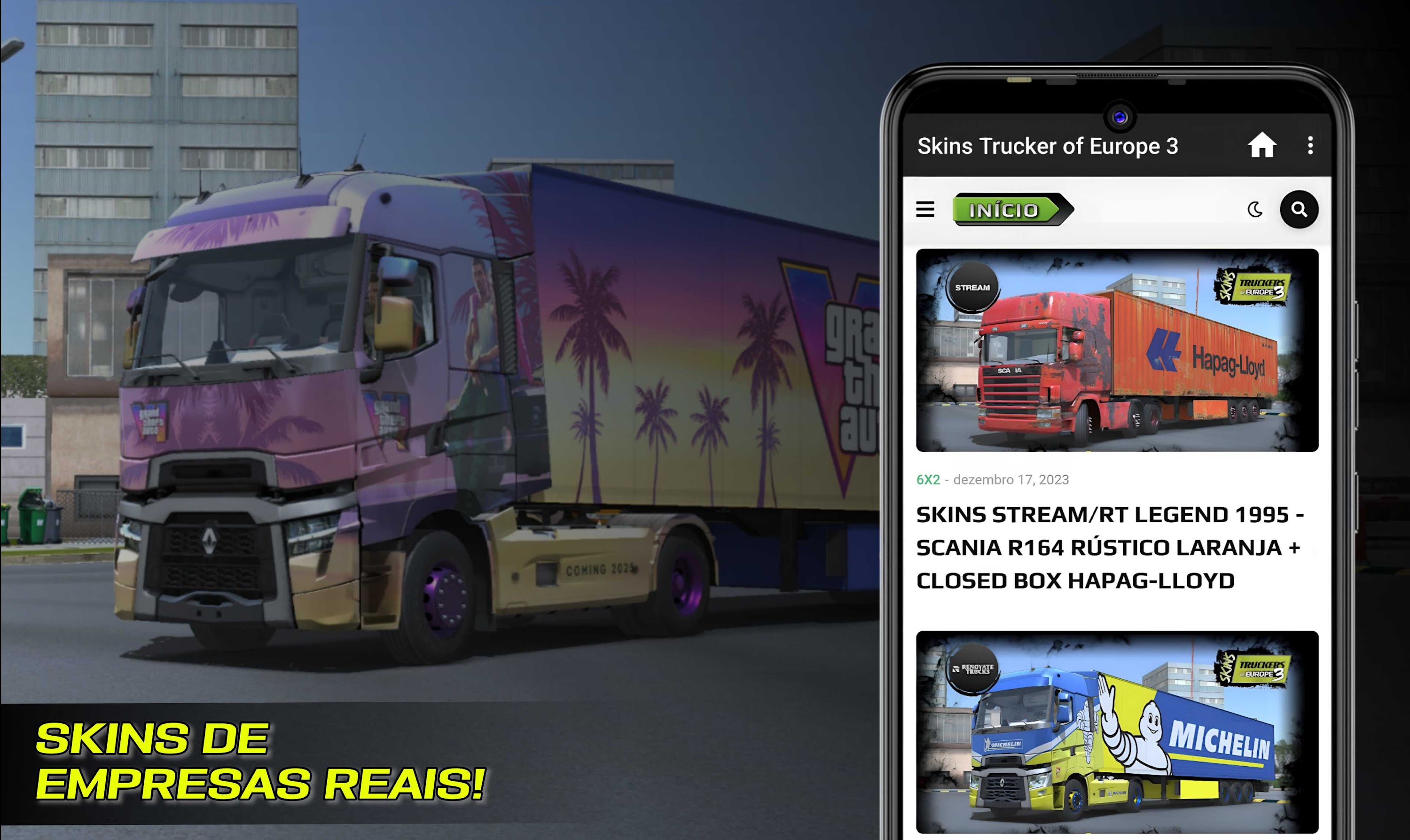 اسکرین شات 2 برنامه Skins Truckers Of Europe 3
