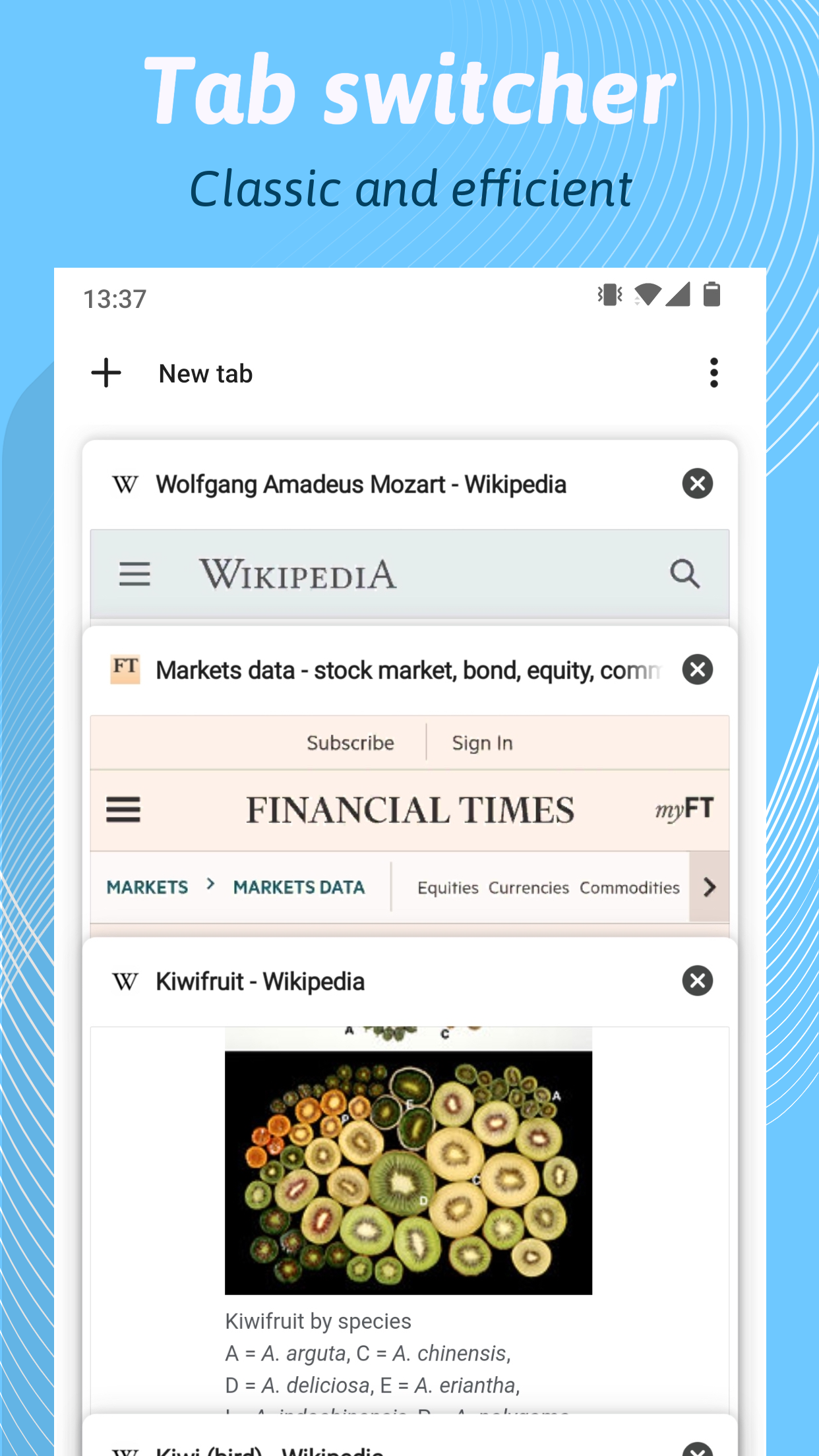 اسکرین شات 2 برنامه Kiwi Browser - Fast & Quiet