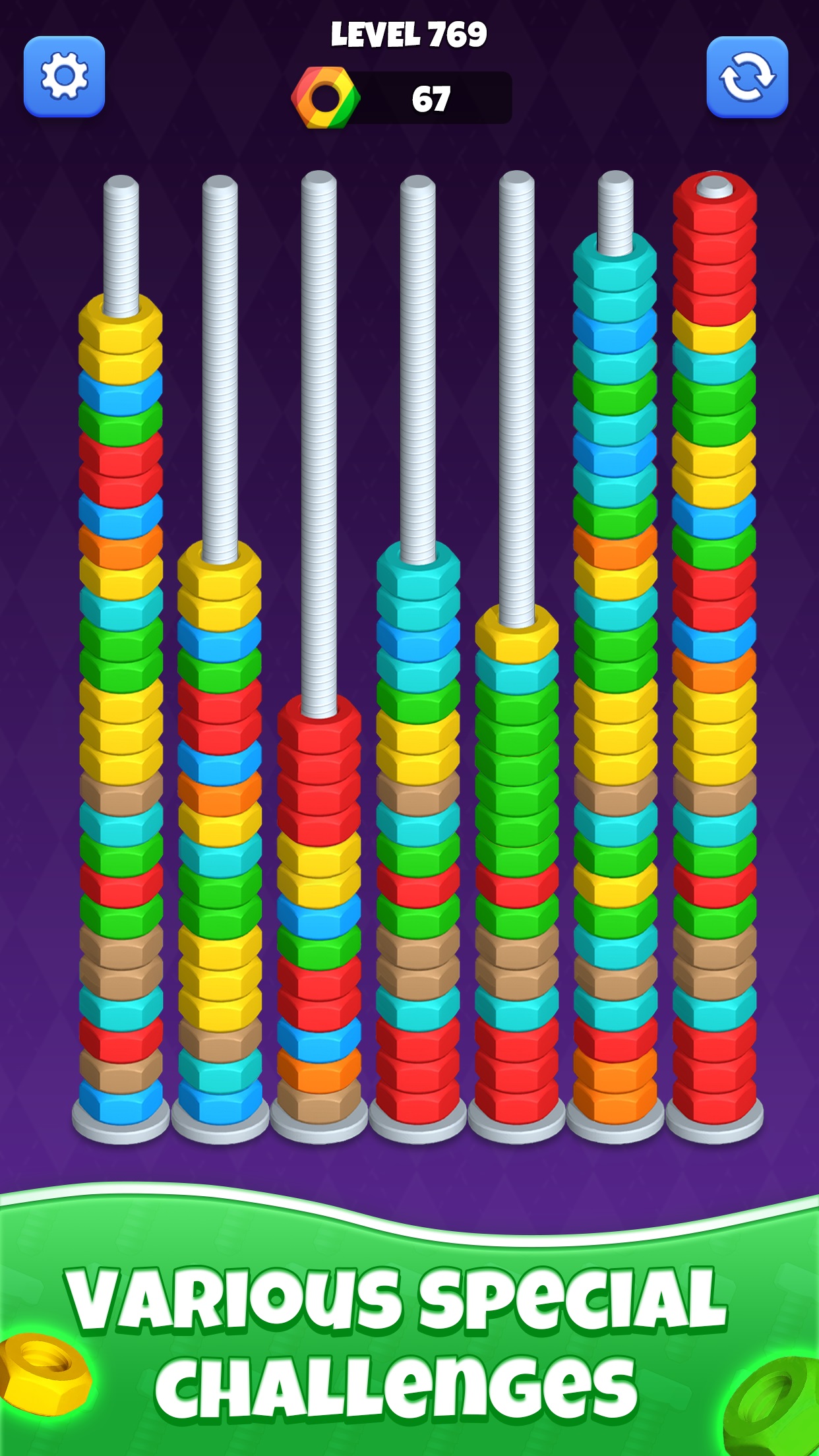 اسکرین شات 3 بازی Nut Sort-Color Puzzle Game