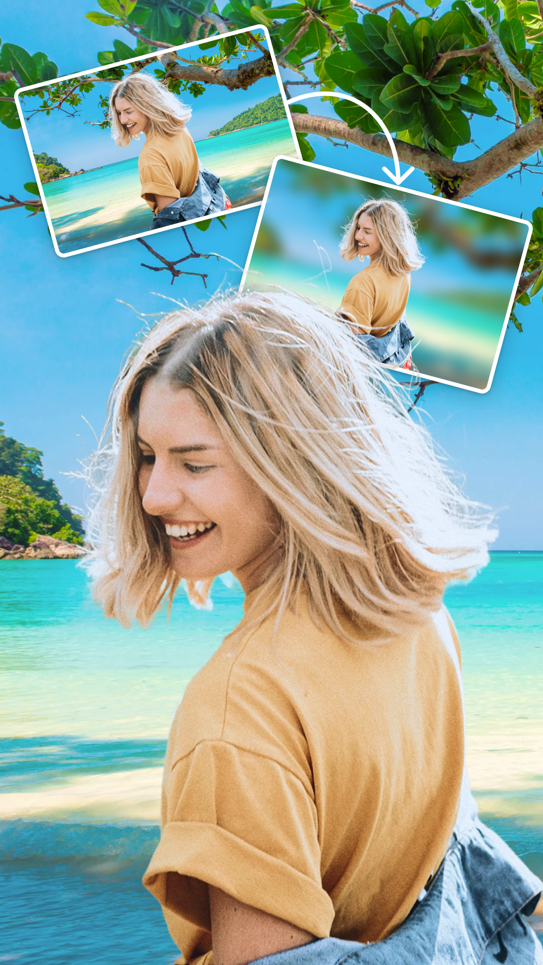 اسکرین شات 1 برنامه Blur Photo Editor AI: Bokeh