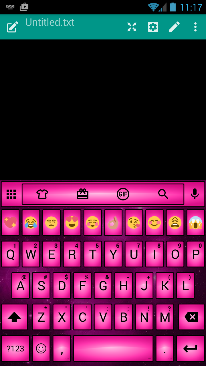 اسکرین شات 1 برنامه Emoji Keyboard Led Pink Theme
