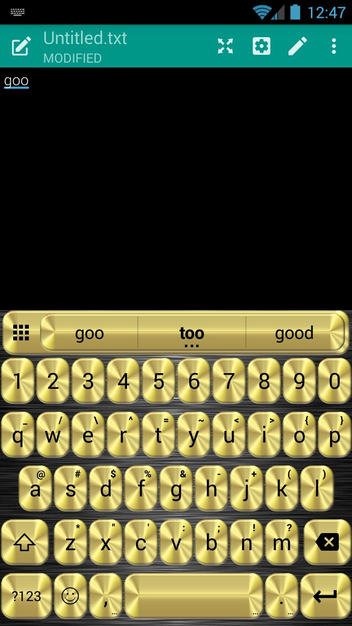 اسکرین شات 2 برنامه Emoji Keyboard Metallic Gold