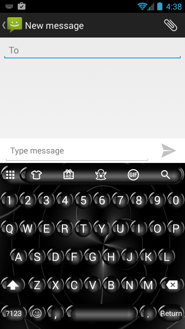 اسکرین شات 4 برنامه Emoji Keyboard Spheres Black