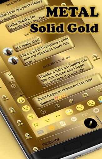 اسکرین شات 5 برنامه SMS Messages Metal Solid Gold