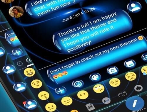 اسکرین شات 6 برنامه SMS Messages SpheresBlue Theme