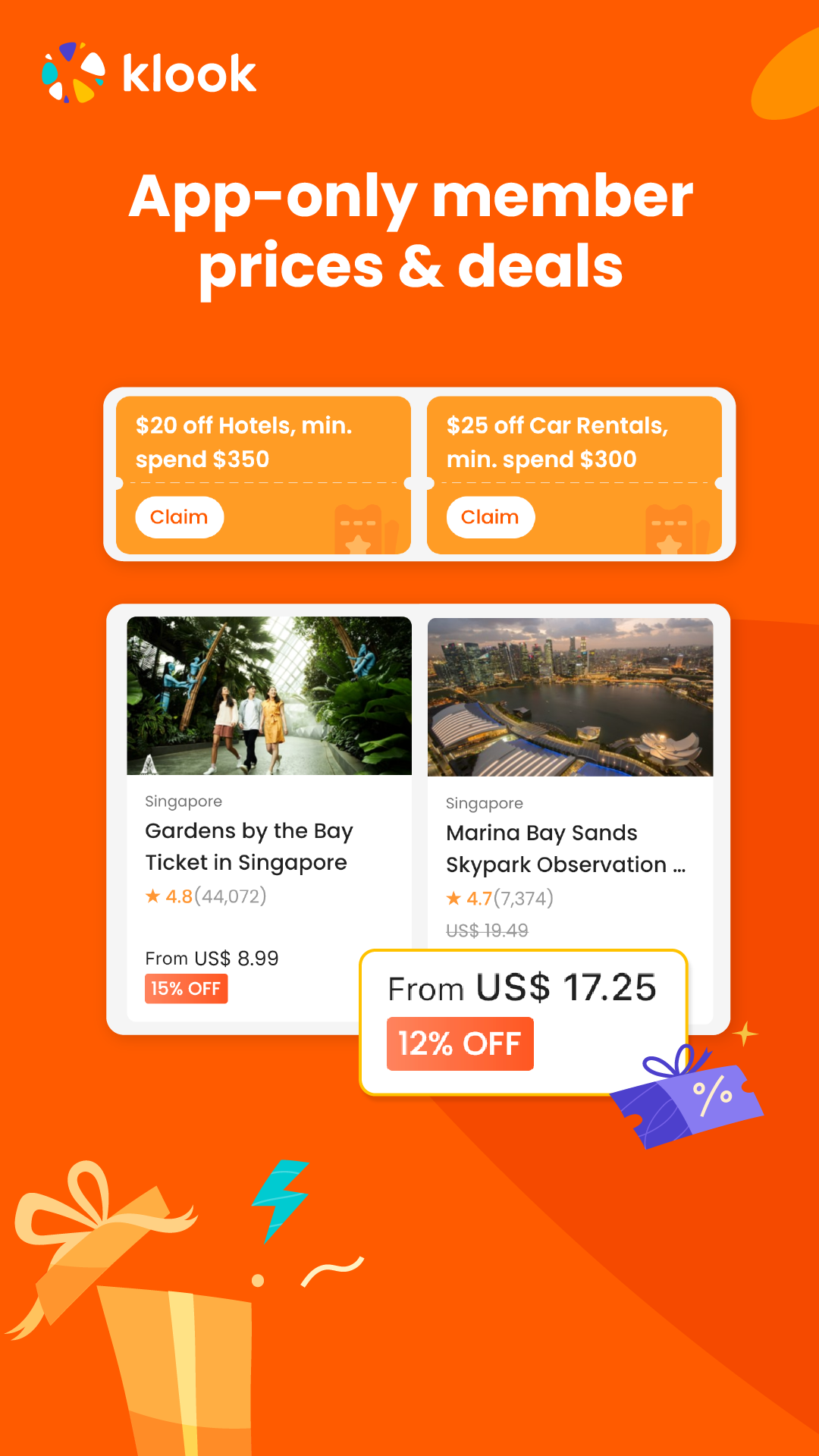 اسکرین شات 1 برنامه Klook: Travel, Hotels, Leisure