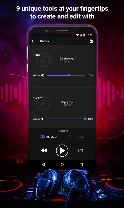 اسکرین شات 3 برنامه Edit Music - Audio Trim, merge