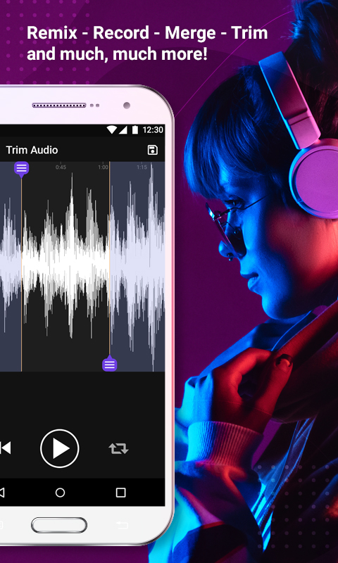 اسکرین شات 2 برنامه Edit Music - Audio Trim, merge