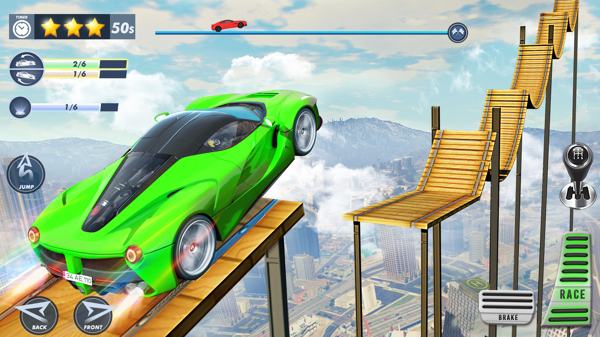 اسکرین شات 2 بازی Car Stunt 3D - Ramp Car Games